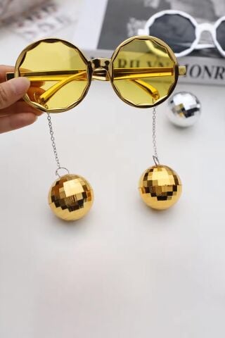 Disko Toplu GOLD Gözlük Parti Bekarlığa Veda Gözlüğü Disko