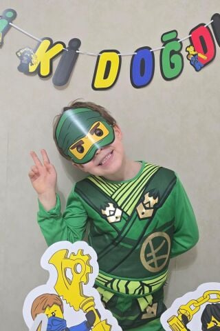 Ninjalar Tema Karton Maskeler 5li Ninja Konsept Doğum Günü