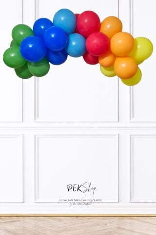 Canlı Gökkuşağı Renkler Balon Zinciri Seti