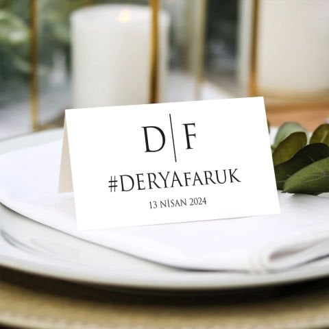 Zarif Logo Konsept Hashtag / Masa Üstü İsim Kartları