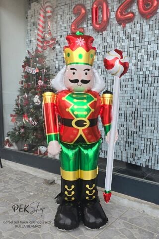 Ayaklı Şekerli Dev Kurşun Asker Folyo Balon