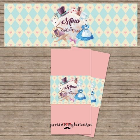 Alice In Wonderland Konsept Peçete Sargısı