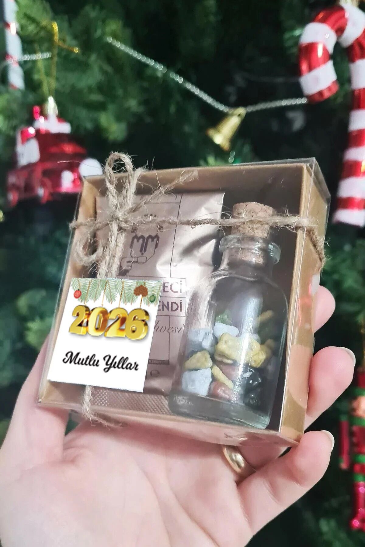 Yılbaşı Hediyesi Türk Kahveli Çikolatalı Hediye Kutusu 5 Adet Set Yeni Yıl Hediyesi