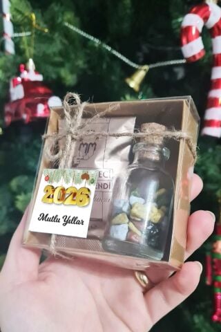 Yılbaşı Hediyesi Türk Kahveli Çikolatalı Hediye Kutusu 5 Adet Set Yeni Yıl Hediyesi