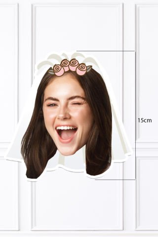 Fotoğraflı Duvaklı Bride Parti Banner