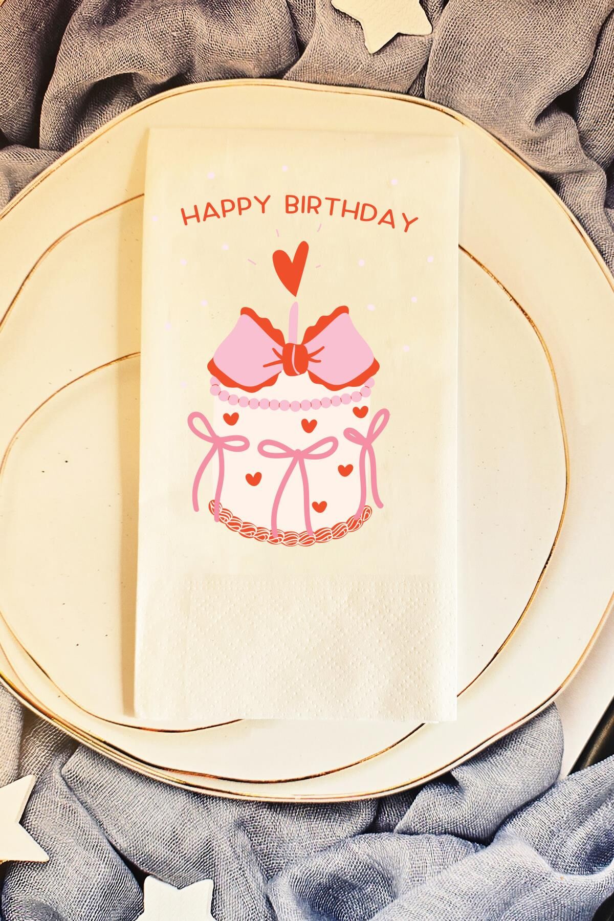 Fiyonk Pasta Konsept Doğum Günü Bekarlığa Veda Peçetesi 20li