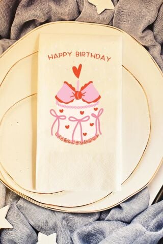 Fiyonk Pasta Konsept Doğum Günü Bekarlığa Veda Peçetesi 20li