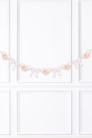 Pembe Fare Banner Duvar Süsü