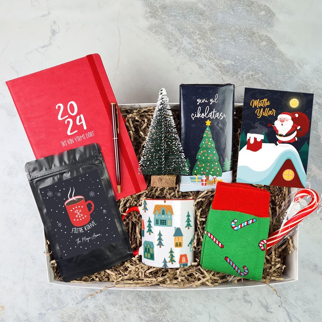Candy Cane Mutlu Yıllar Yılbaşı Hediye Kutusu