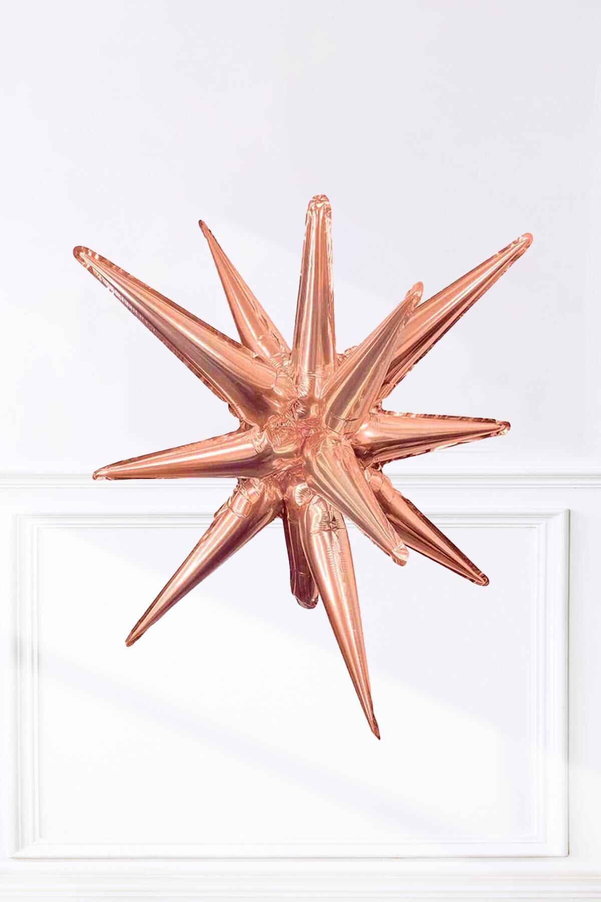 Rose Gold Kutup Yıldızı Folyo Balon Tek Parça Büyük Kutup Yıldız Balon 27inç 70cm