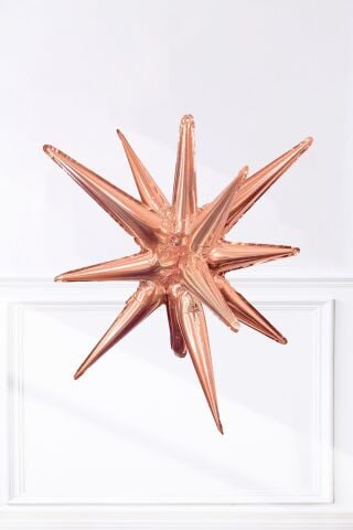 Rose Gold Kutup Yıldızı Folyo Balon Tek Parça Büyük Kutup Yıldız Balon 27inç 70cm