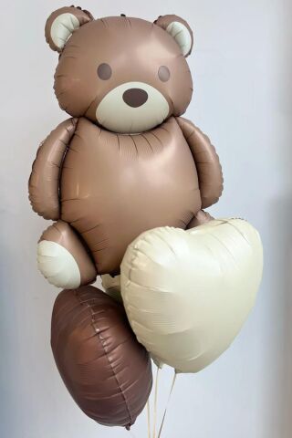 Retro Büyük Ayı Teddy Bear Folyo Balon 65x90