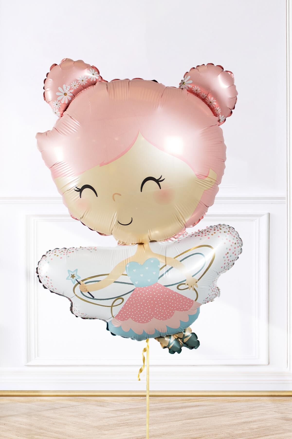 Pastel Renkler Peri Kızı Folyo Balon Sevimli Peri Kız Balon