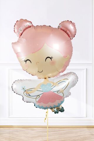 Pastel Renkler Peri Kızı Folyo Balon Sevimli Peri Kız Balon