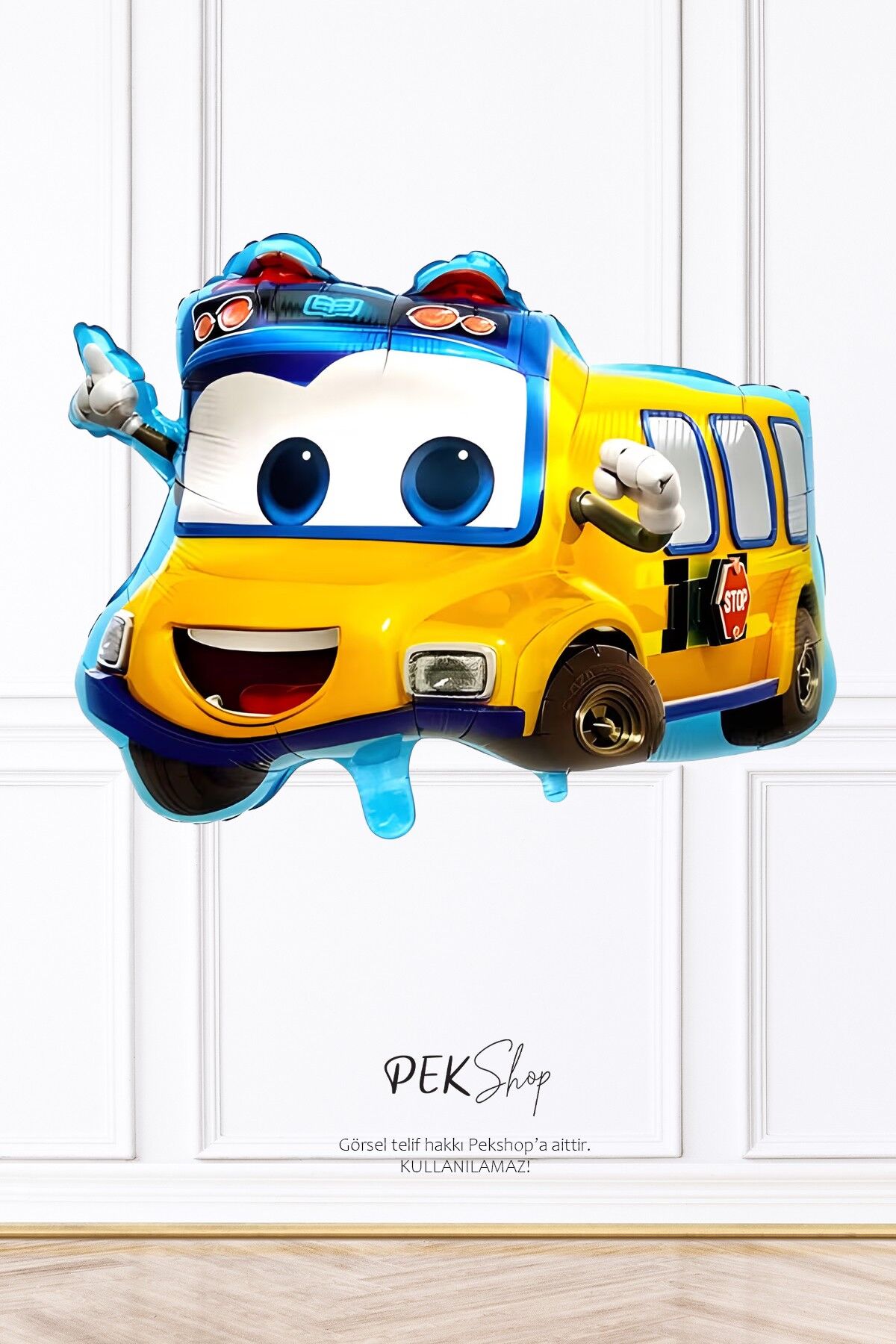 Sarı Otobüs Folyo Balon 9337