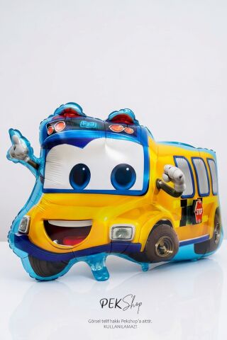 Sarı Otobüs Folyo Balon 9337